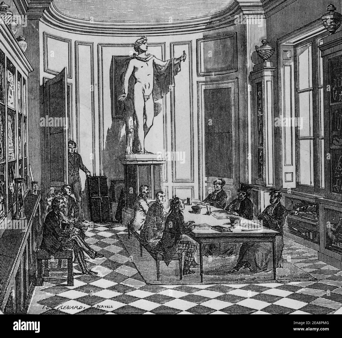 ecole de médecine, tableau de paris par edmond texier,éditeur paulin et le chevalier 1852 Banque D'Images