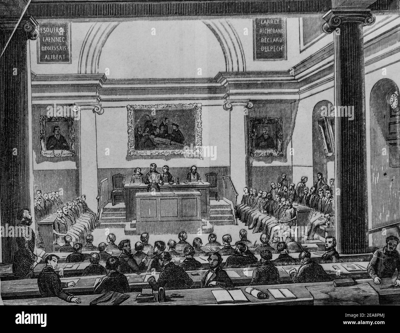 académie de médecine, tableau de paris par edmond texier, éditeur paulin et le chevalier 1852 Banque D'Images
