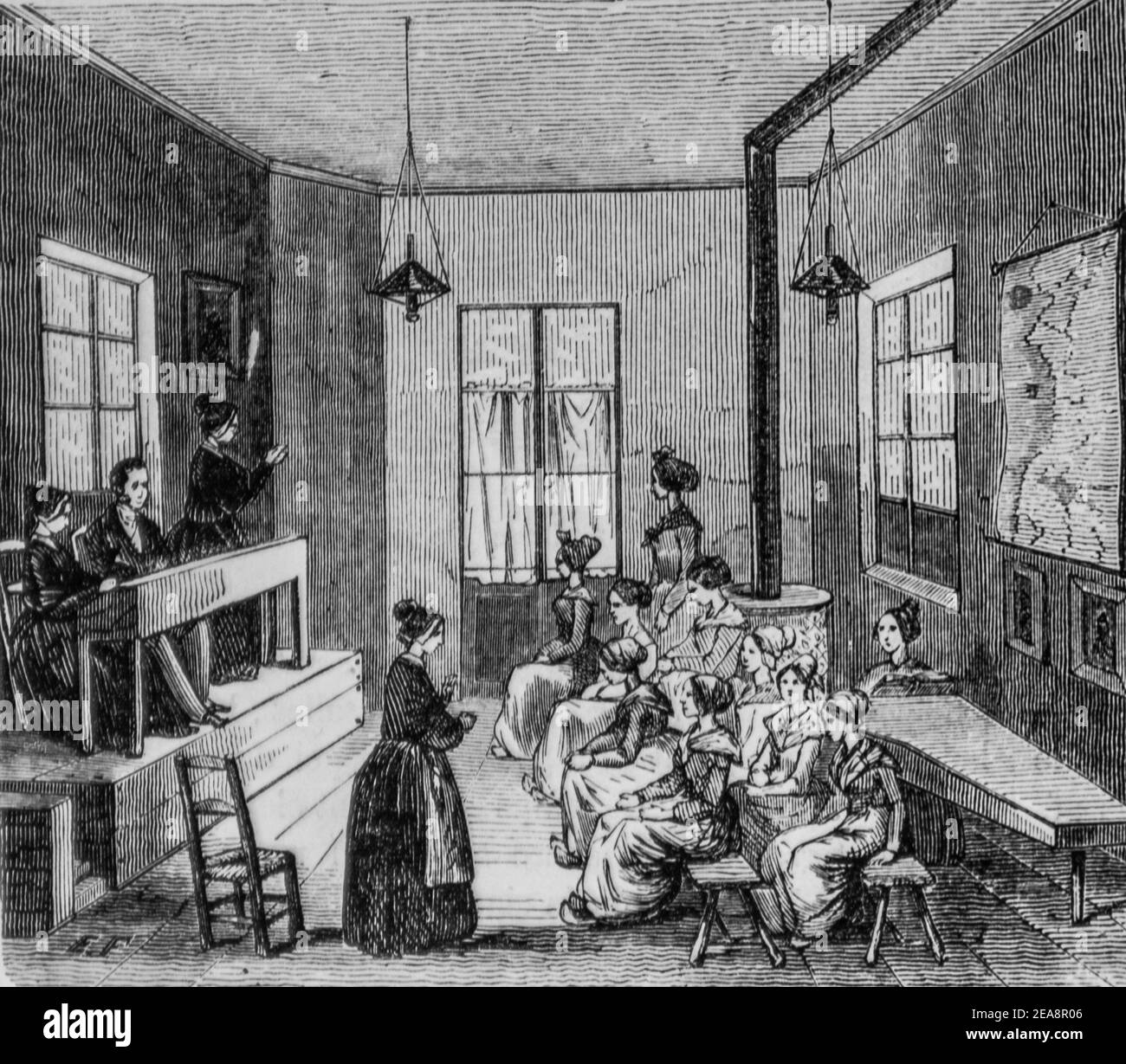 atelier des aliens, tableau de paris par edmond texier, éditeur paulin et le chevalier 1852 Banque D'Images