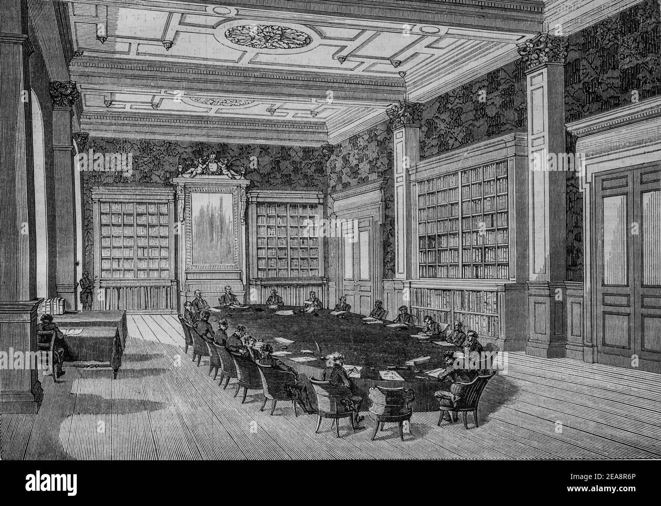 cour des comptes, tableau de paris par edmond texier, éditeur paulin et le chevalier 1852 Banque D'Images