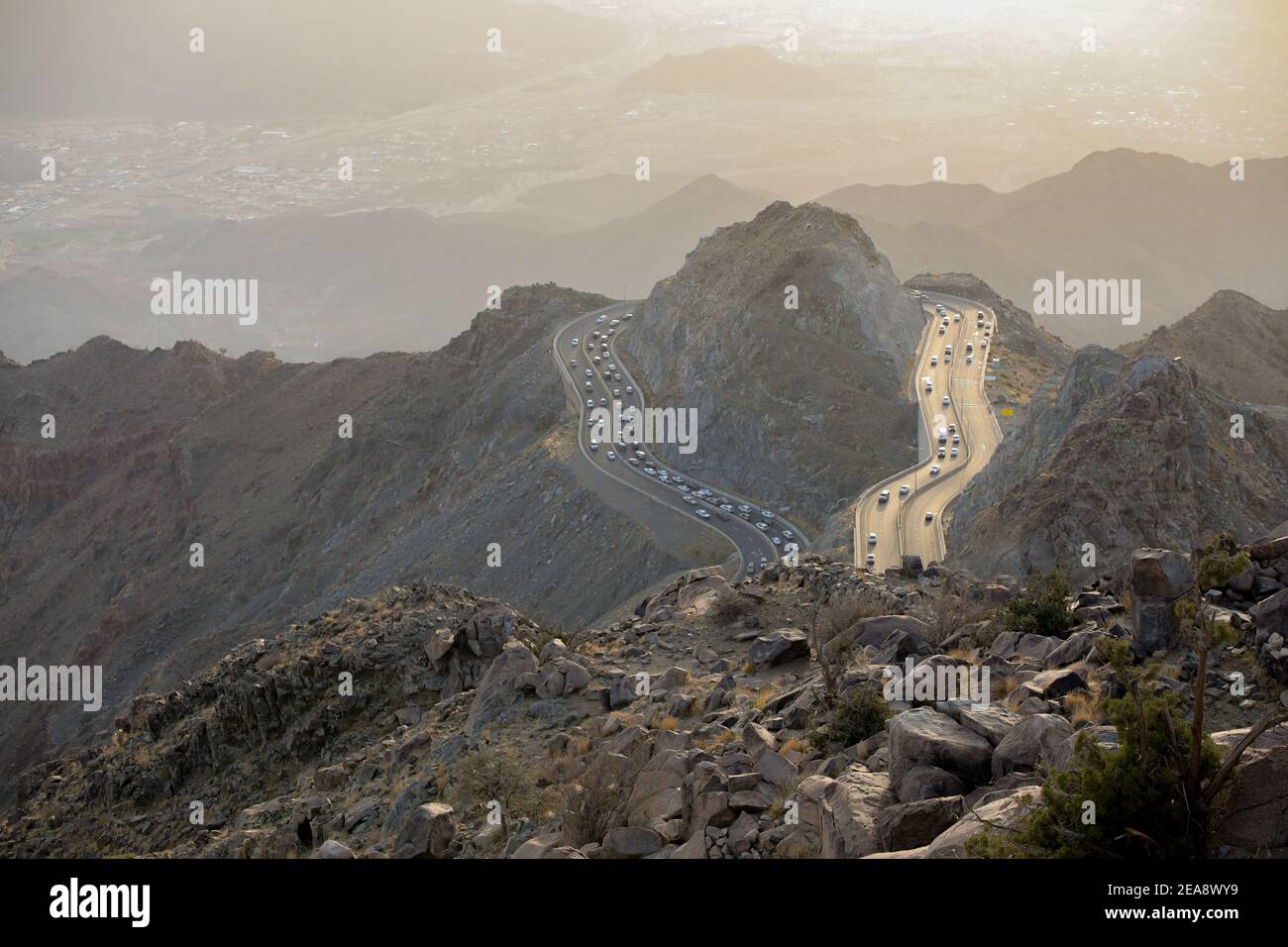 Taif KSA , montagnes à Al Taif, Arabie Saoudite Banque D'Images