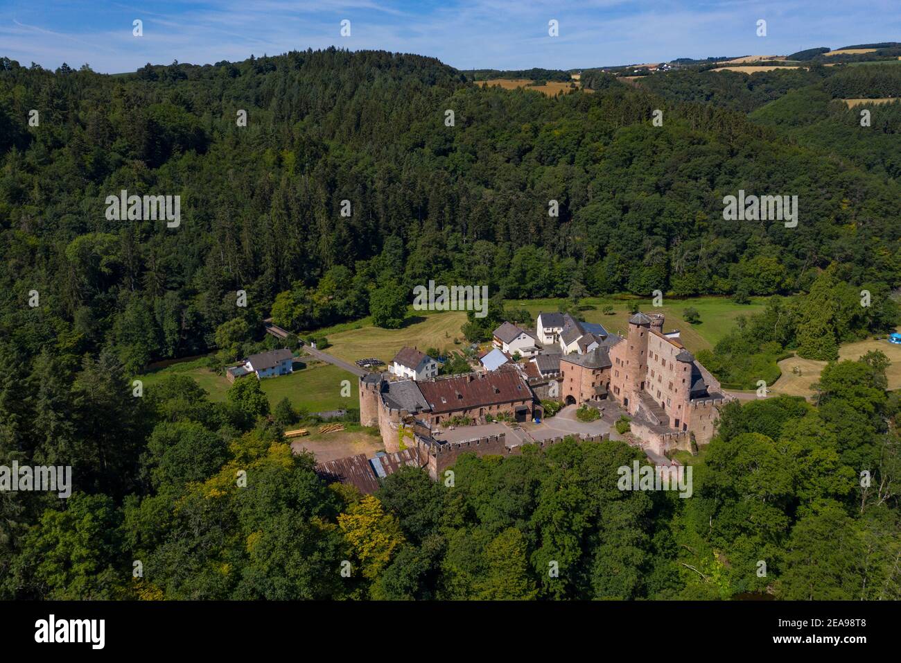 Château de Hamm à Hamm, Bitburger Land, Eifel, Rhénanie-Palatinat, Allemagne Banque D'Images