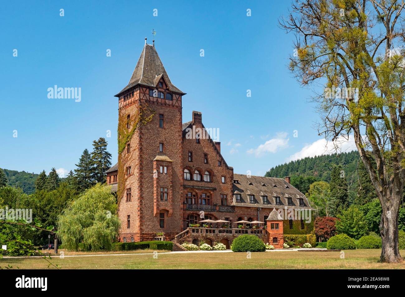 Château de Saarreck, maison d'hôtes par Villeroy & Boch, Mettlach, Saartal, Sarre, Allemagne Banque D'Images