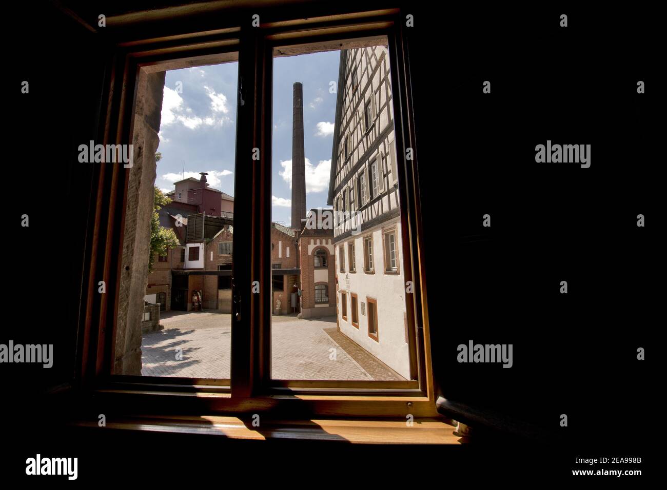 La brasserie historique d'Alpirsbach vue du monastère (Allemagne) Banque D'Images