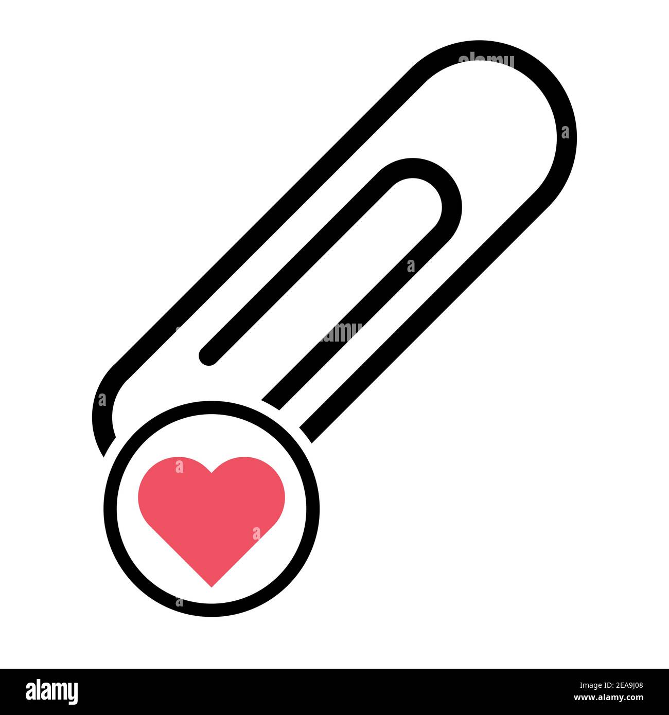 Trombone à coeur rouge, couleur noire isolée sur fond blanc. Vecteur de l'élément scolaire . Illustration de Vecteur