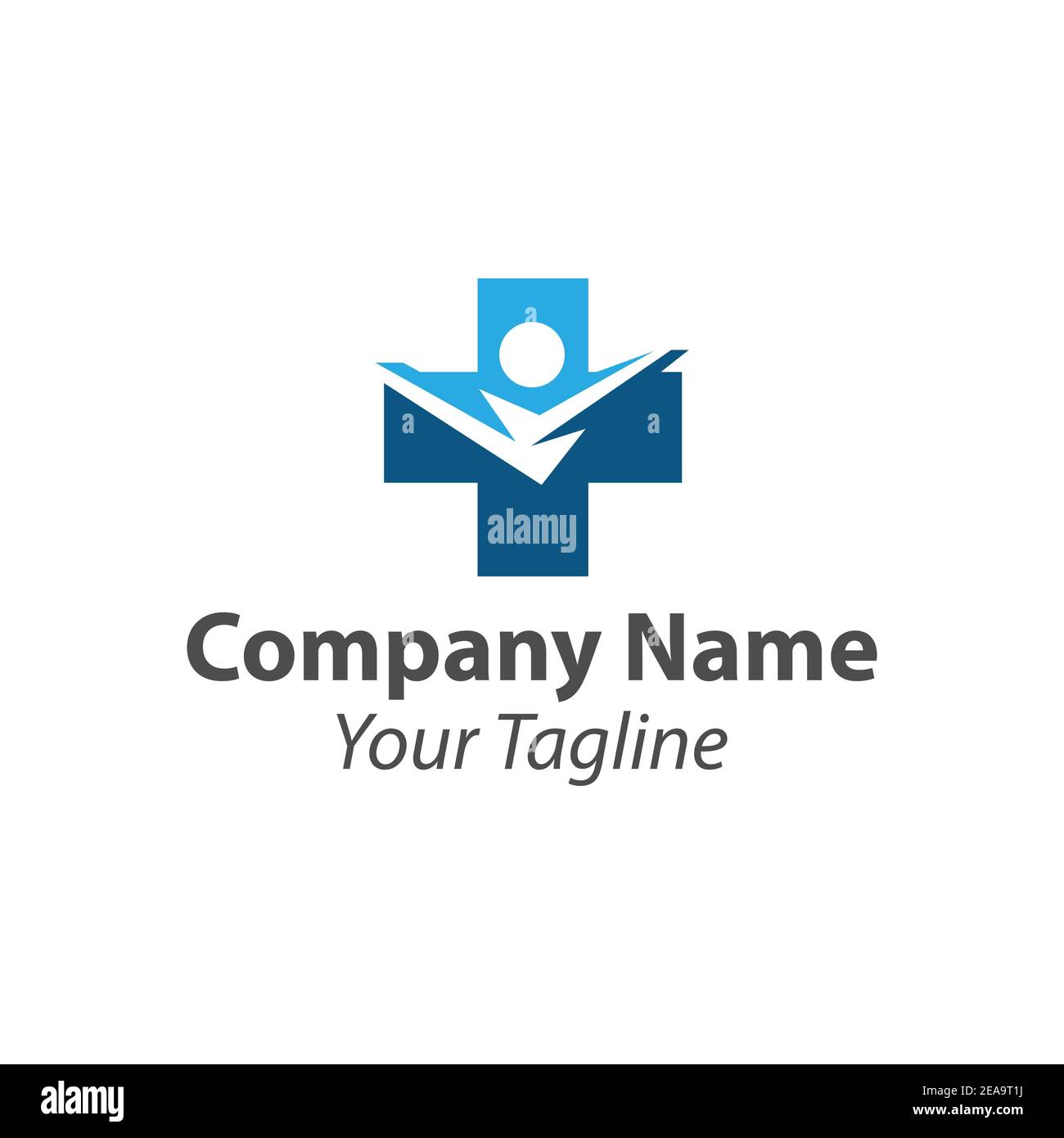 Croix médicale avec coche logo design vector template.EPS 10 Illustration de Vecteur