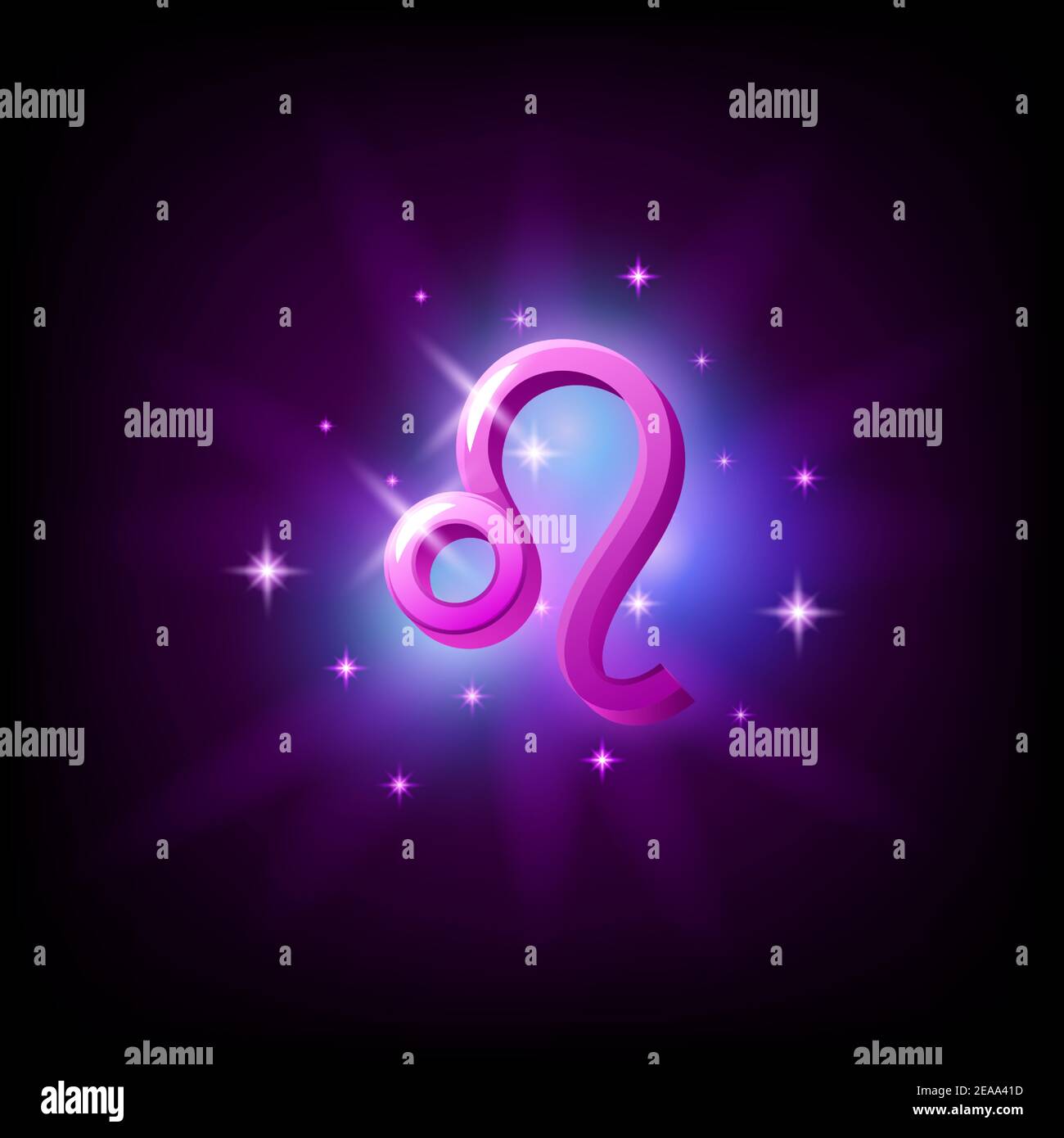 icône en forme d'espace sur fond sombre avec galaxie et étoiles. Illustration du vecteur de signe de feu du zodiaque. Illustration de Vecteur