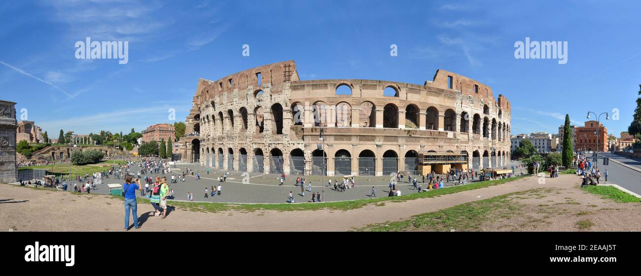 panorama de l'extérieur du Colisée à Rome, Italie Banque D'Images