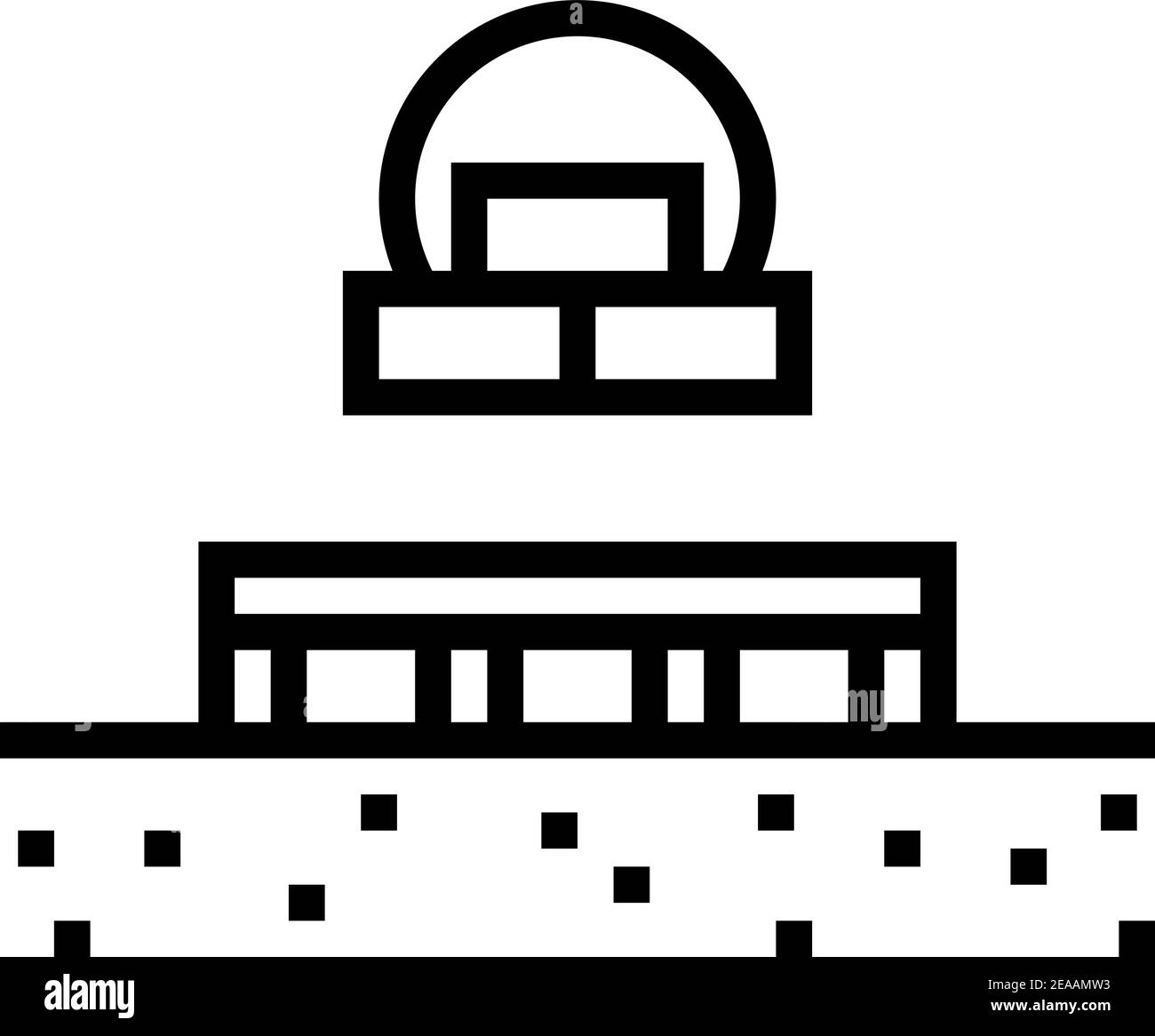 illustration vectorielle de l'icône de ligne de base en colonnes Illustration de Vecteur