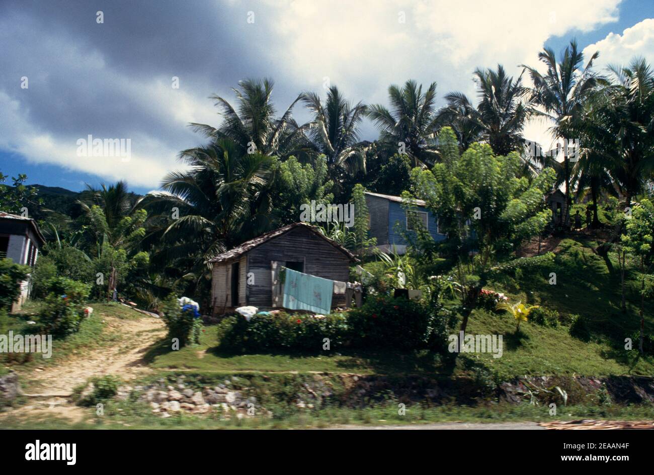 Samana République Dominicaine Maisons locales Banque D'Images