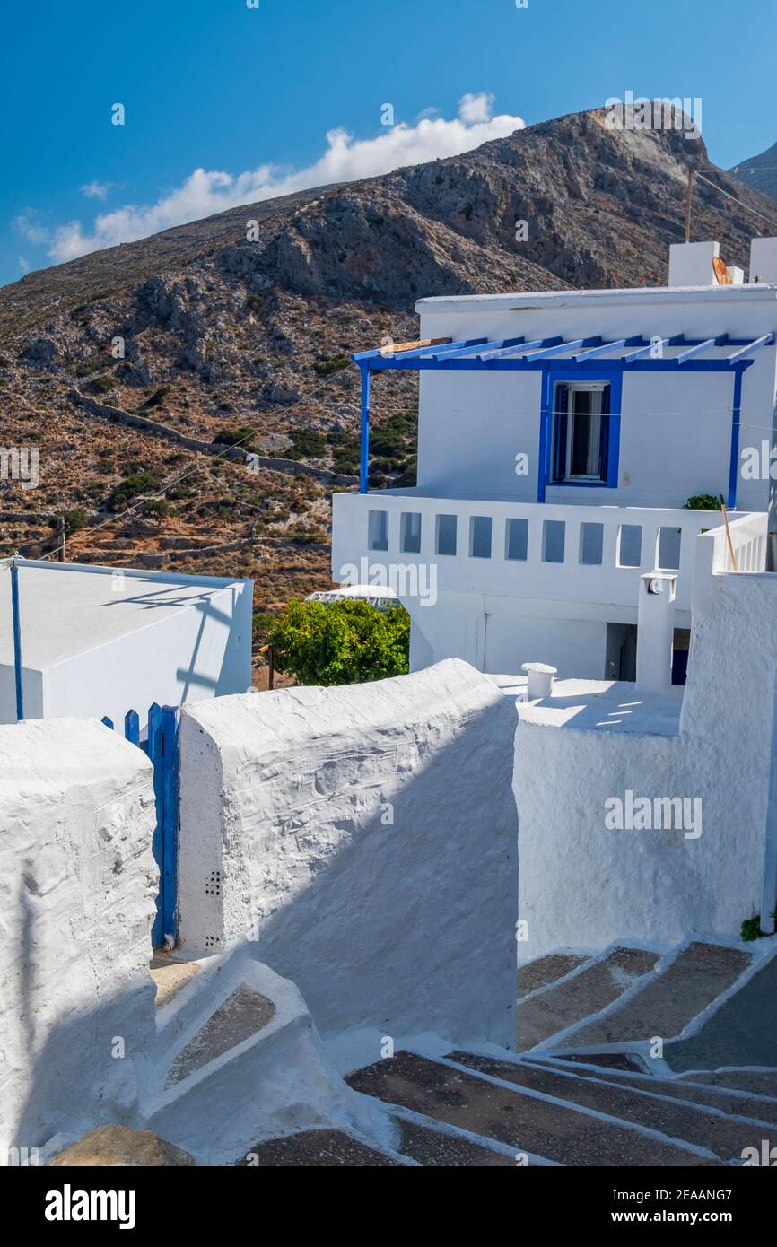 L'île d'Amorgos. L'archipel des Cyclades. Grèce Banque D'Images