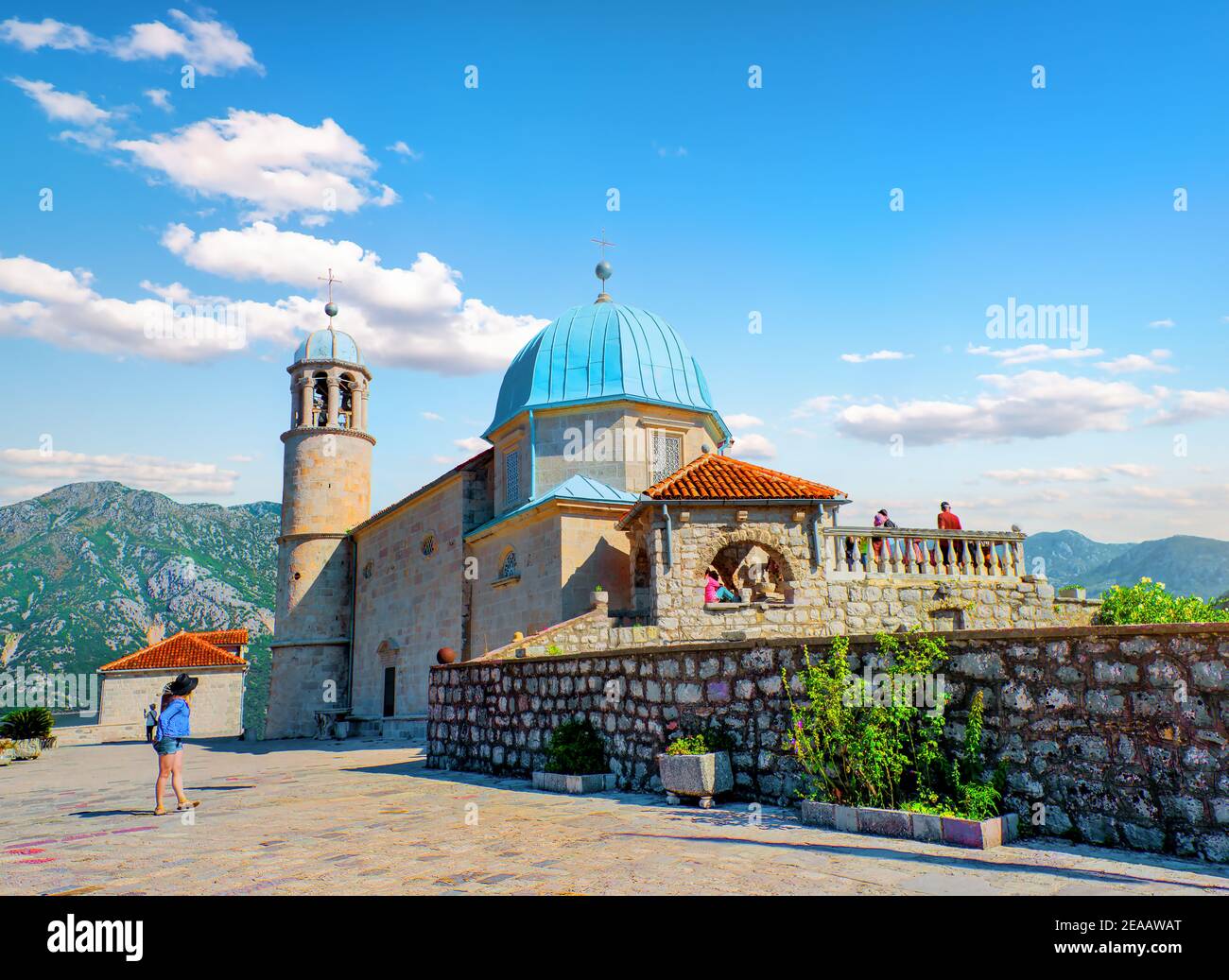 Église Notre Dame des roches à Perast, Monténégro Banque D'Images
