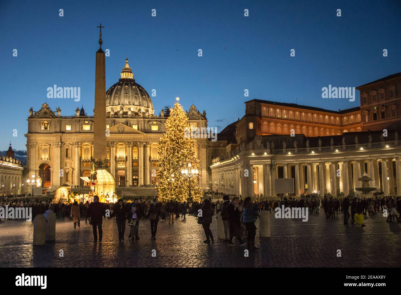 Ambiance nocturne sur le Tibre, Rome Banque D'Images