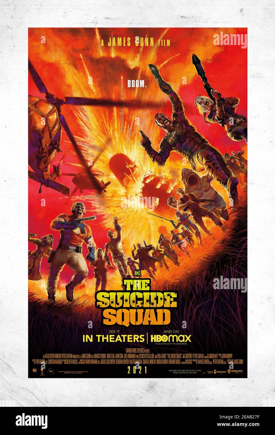 LE SUICIDE SQUAD, avant-poster pour la sortie 2021, de gauche à droite: Ratcatcher II, Peacemaker, Savant, Polka-Dot Man, Weasel, Captain Boomerang, Amanda Waller, SolSoria, Mongal, Thinker, Javelin, Rick Flag, King Shark, T.D.K., Blackguard, Bloodsport, Harley Quinn, 2021. © Warner Bros. / Courtesy Everett Collection Banque D'Images