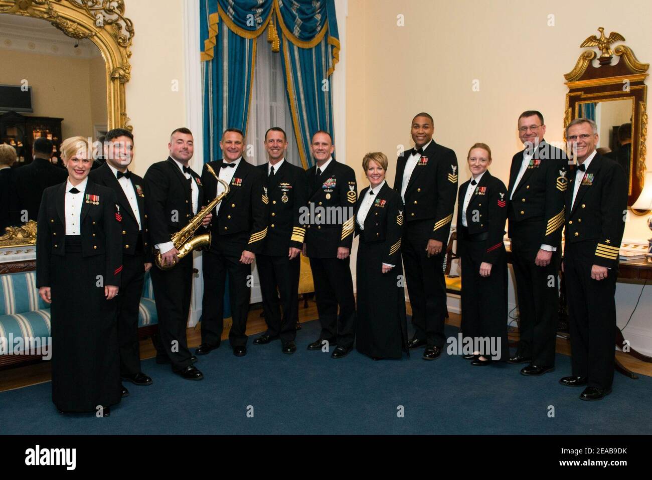 Concert de la Marine Band Holiday (31794390015). Banque D'Images