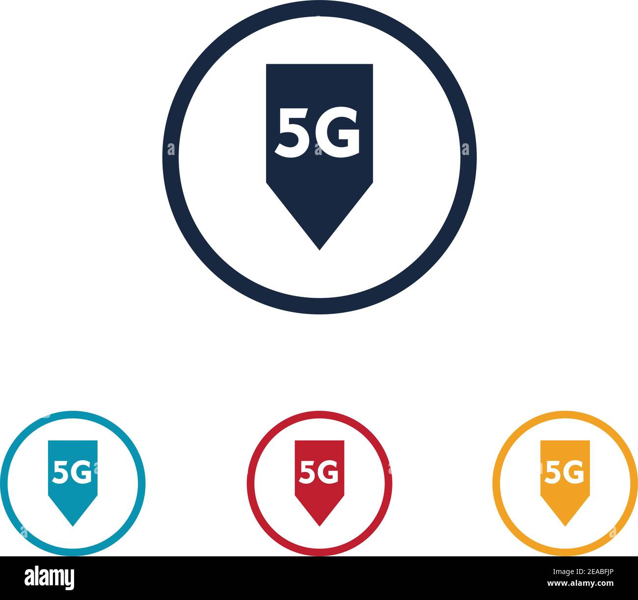 5g logo vecteur templateVector technologie icône réseau signe 5G Illustration de Vecteur