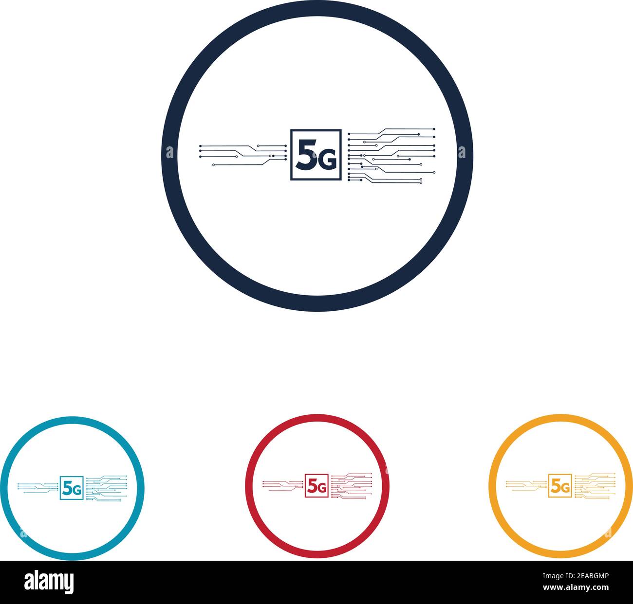 5g logo vecteur templateVector technologie icône réseau signe 5G Illustration de Vecteur