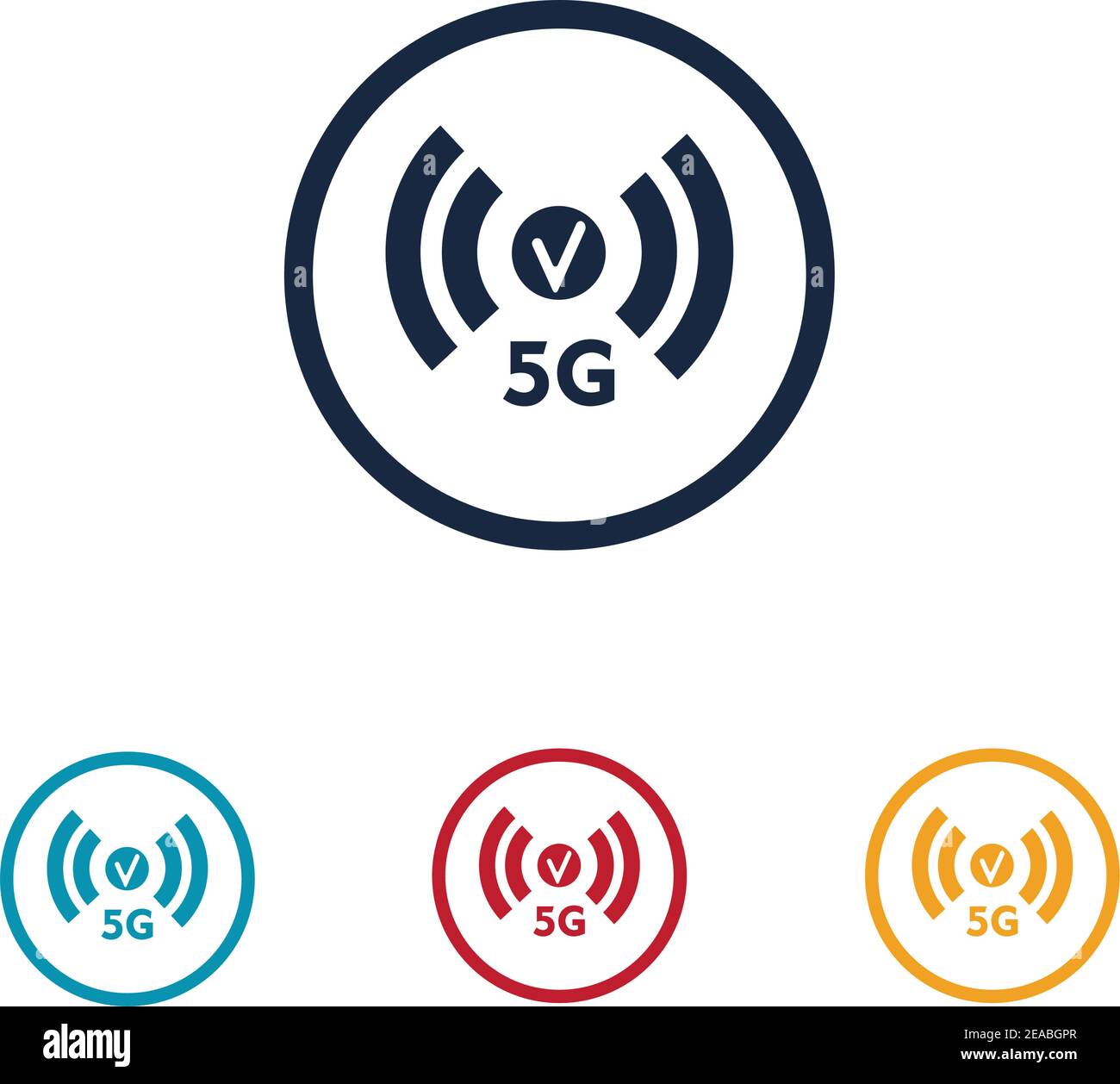 5g logo vecteur templateVector technologie icône réseau signe 5G Illustration de Vecteur