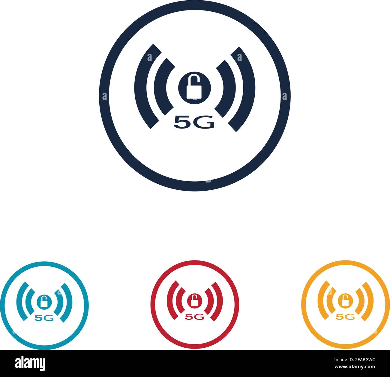 5g logo vecteur templateVector technologie icône réseau signe 5G Illustration de Vecteur