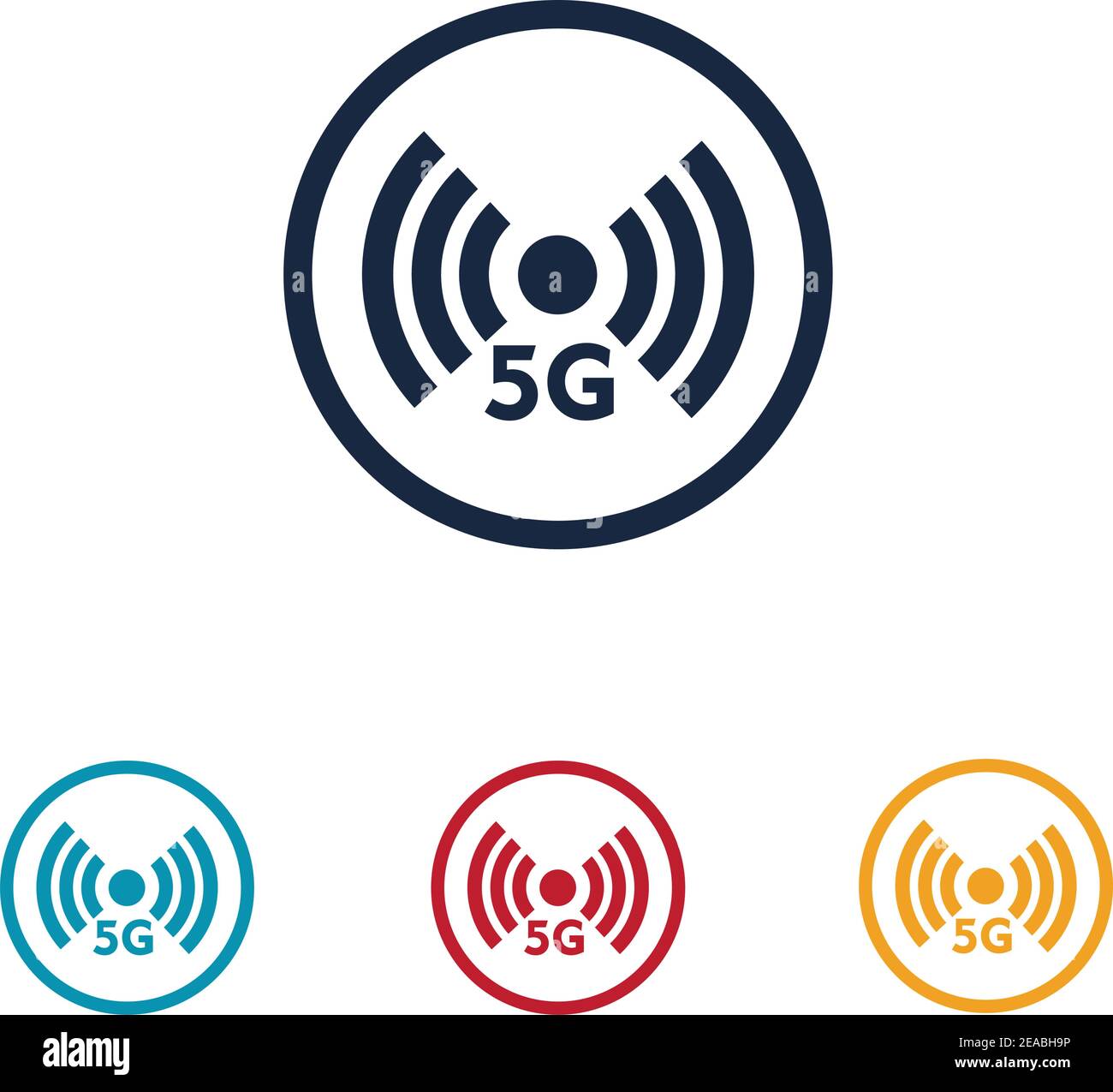 5g logo vecteur templateVector technologie icône réseau signe 5G Illustration de Vecteur