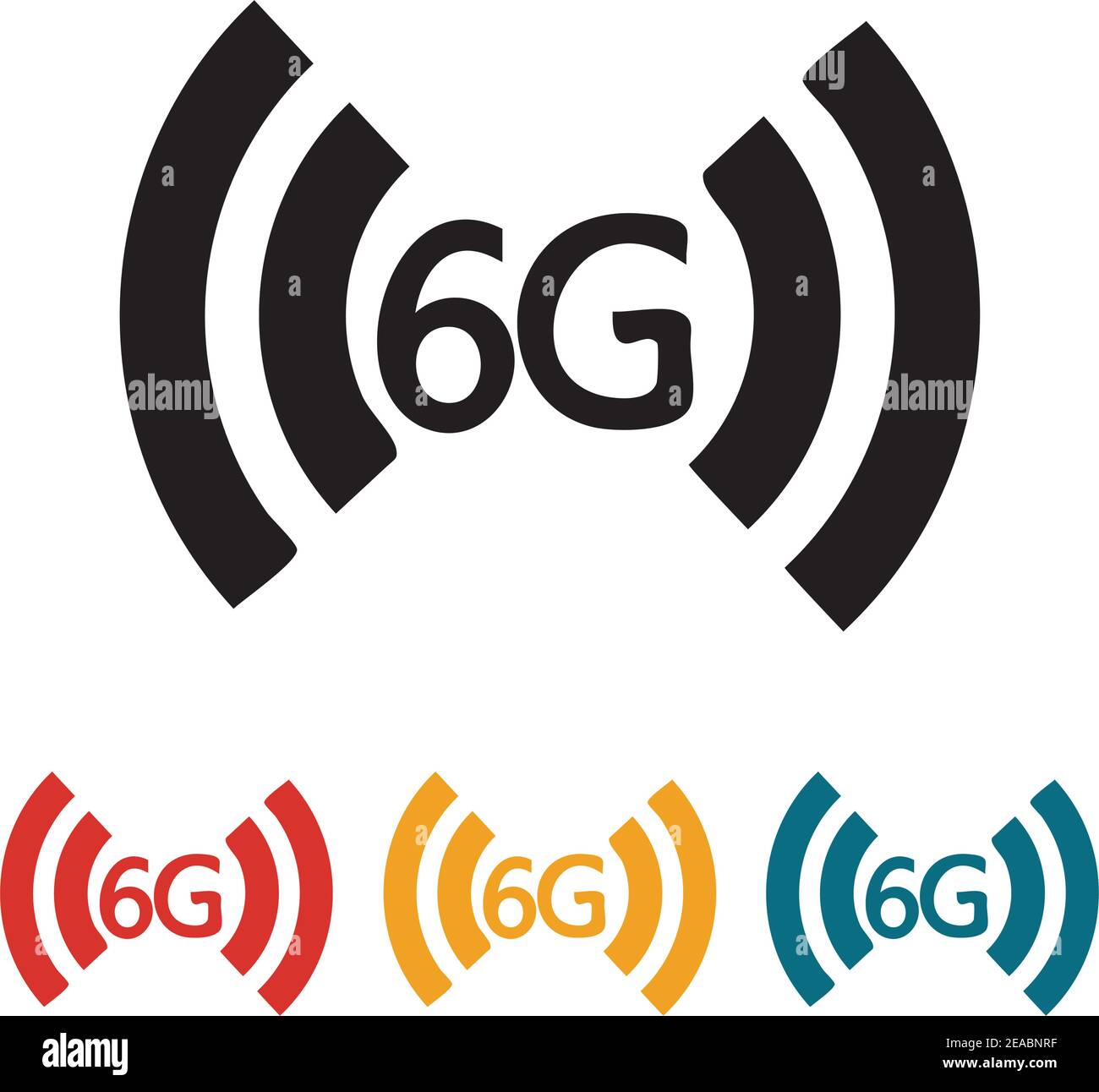 6g icône Internet. Icône pour téléphone mobile ou appareil intelligent.6e génération d'Internet 6G Illustration de Vecteur