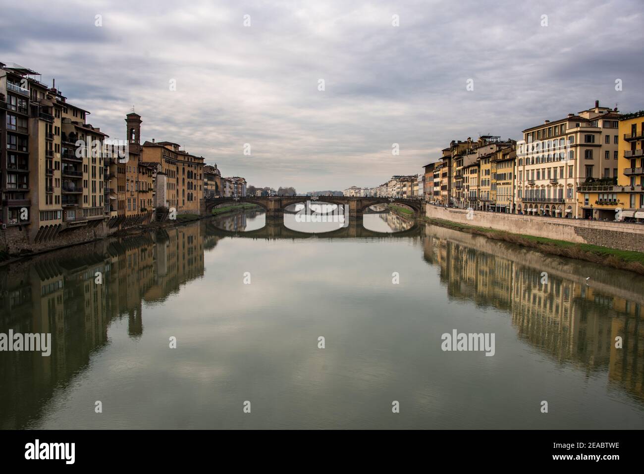 Florence, pont sur l'Arno Banque D'Images