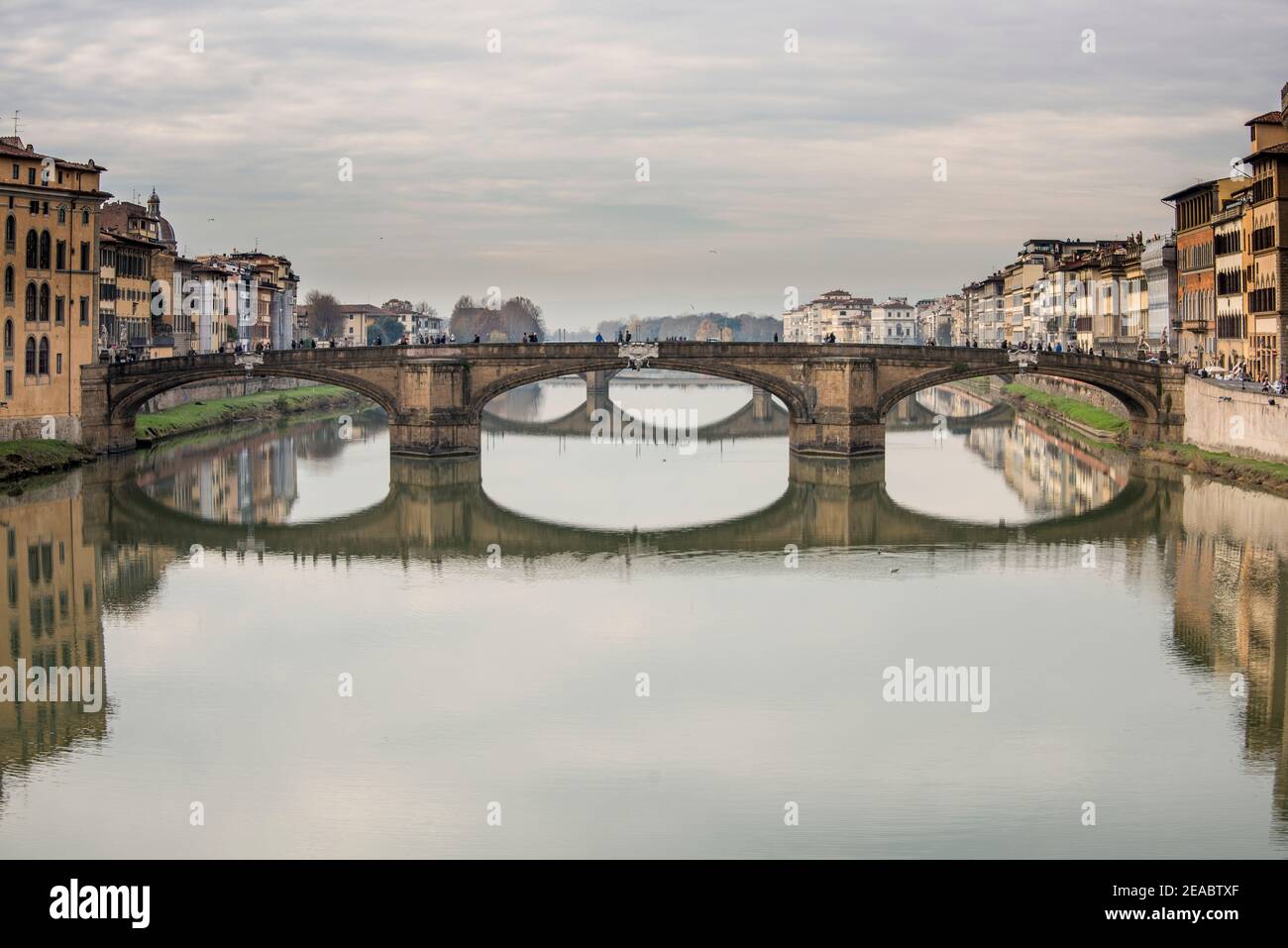 Florence, pont sur l'Arno Banque D'Images