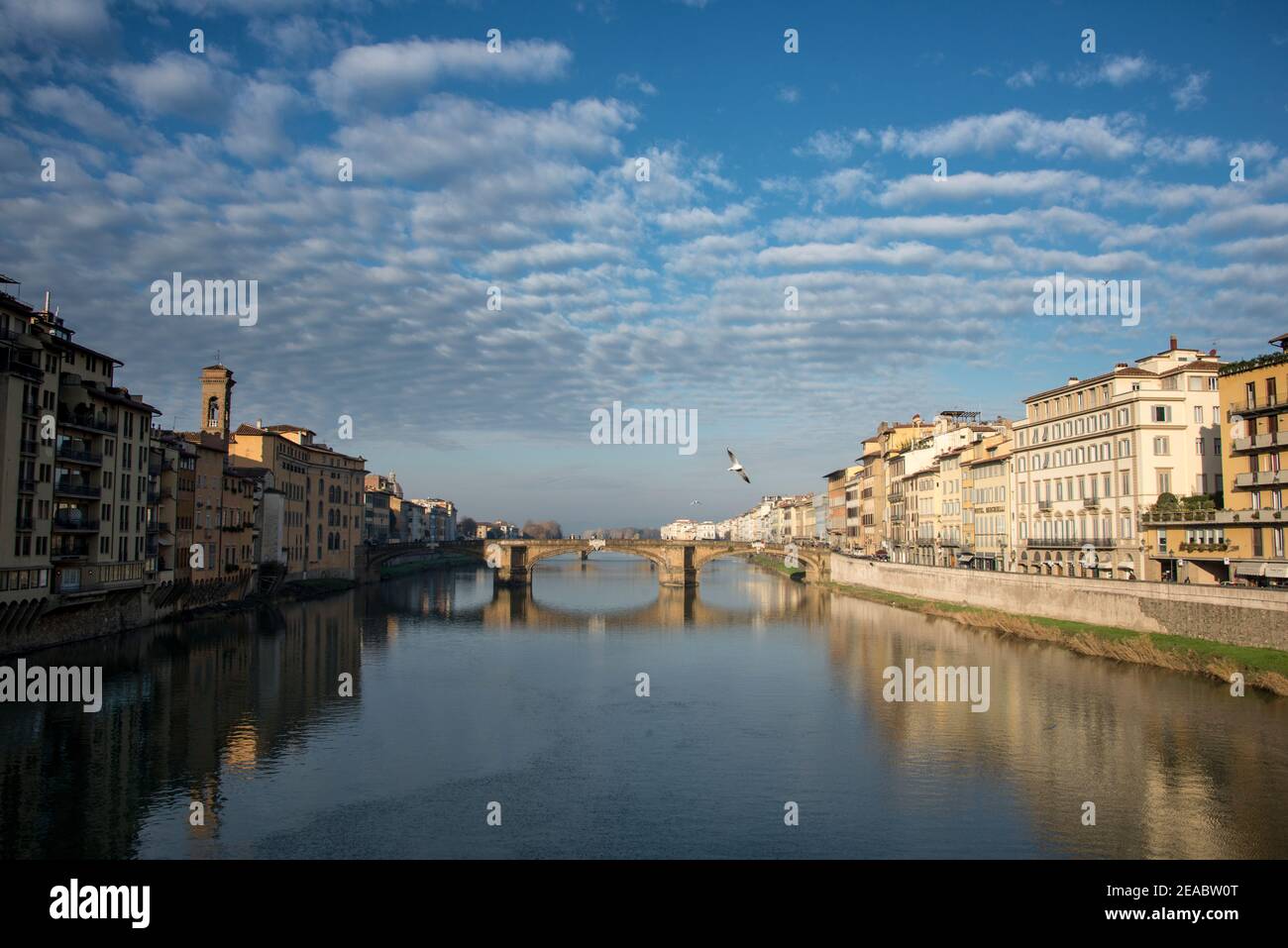 Florence, pont sur l'Arno Banque D'Images