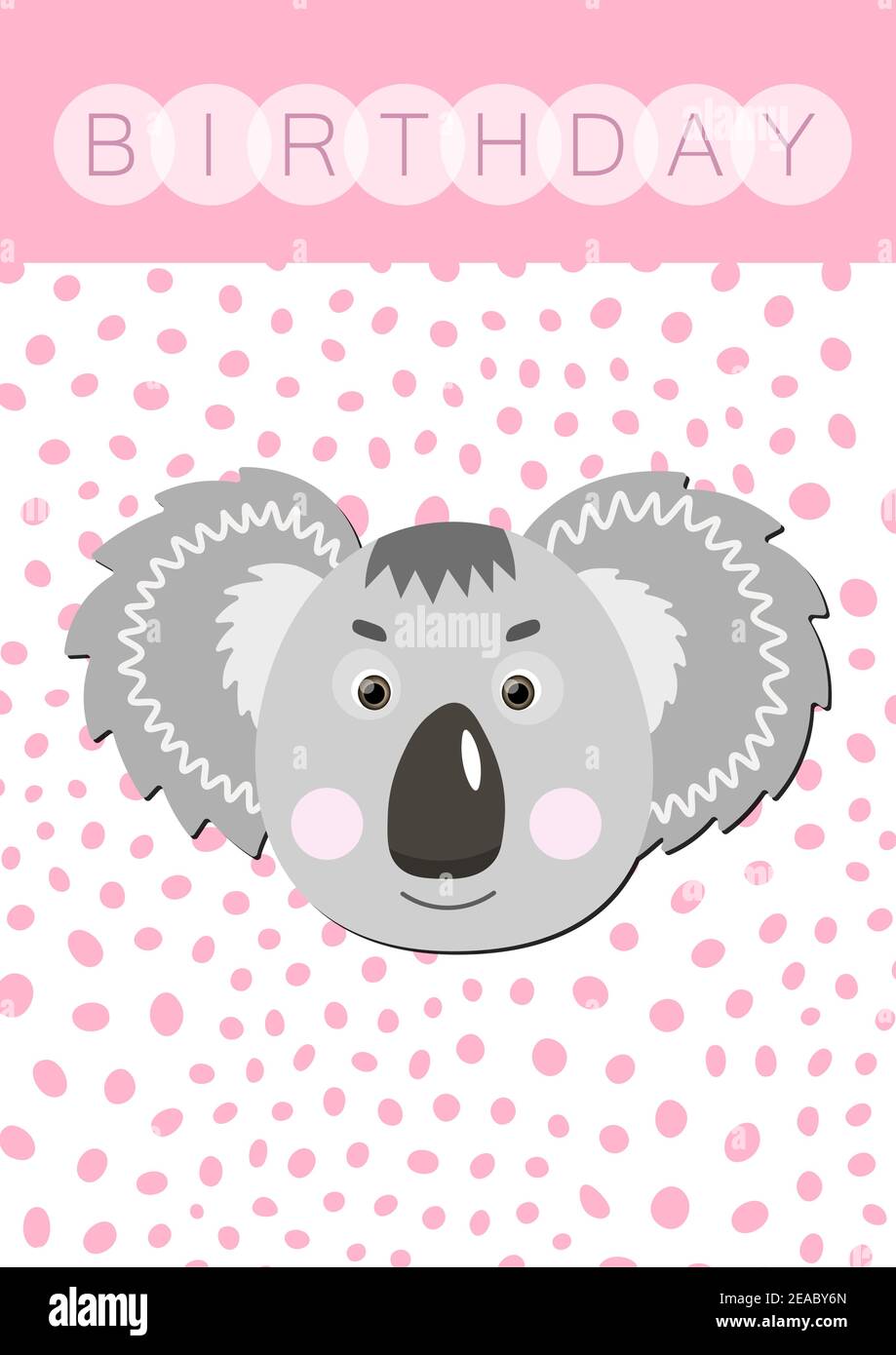 Joyeux Anniversaire Koala Image Vectorielle Stock Alamy
