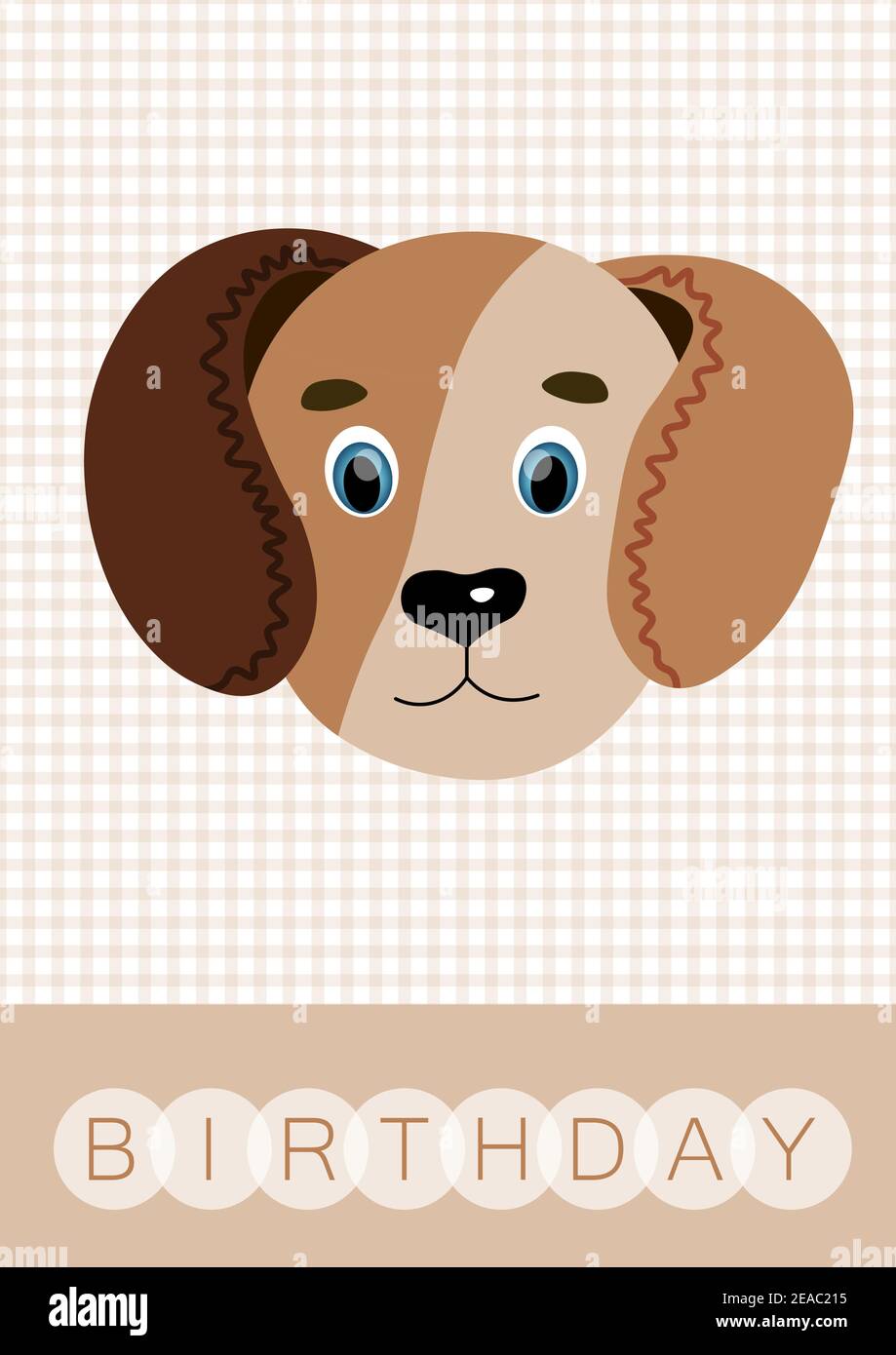 Joyeux Anniversaire Vacances Fete De Bebe Et Carte D Invitation Modele De Mise En Page Au Format Joli Visage De Chien Vecteur Colore Sur Carre Image Vectorielle Stock Alamy