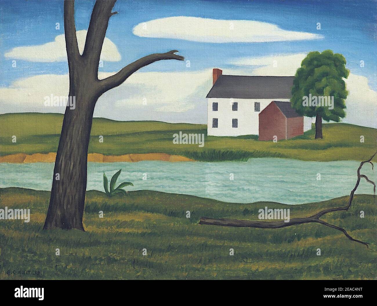 Paysage de la Nouvelle-Angleterre. George Copeland Ault. Banque D'Images