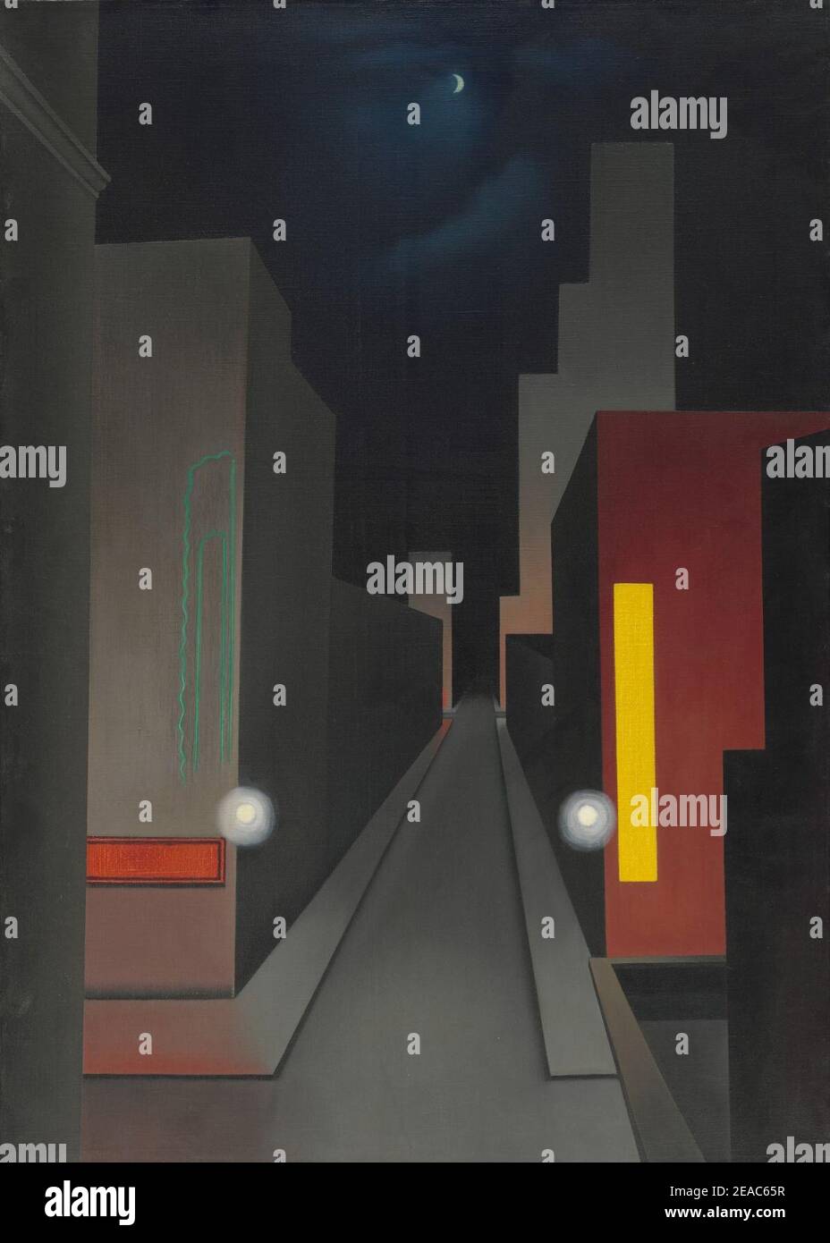 New Moon, New York par George Ault (1945). Banque D'Images