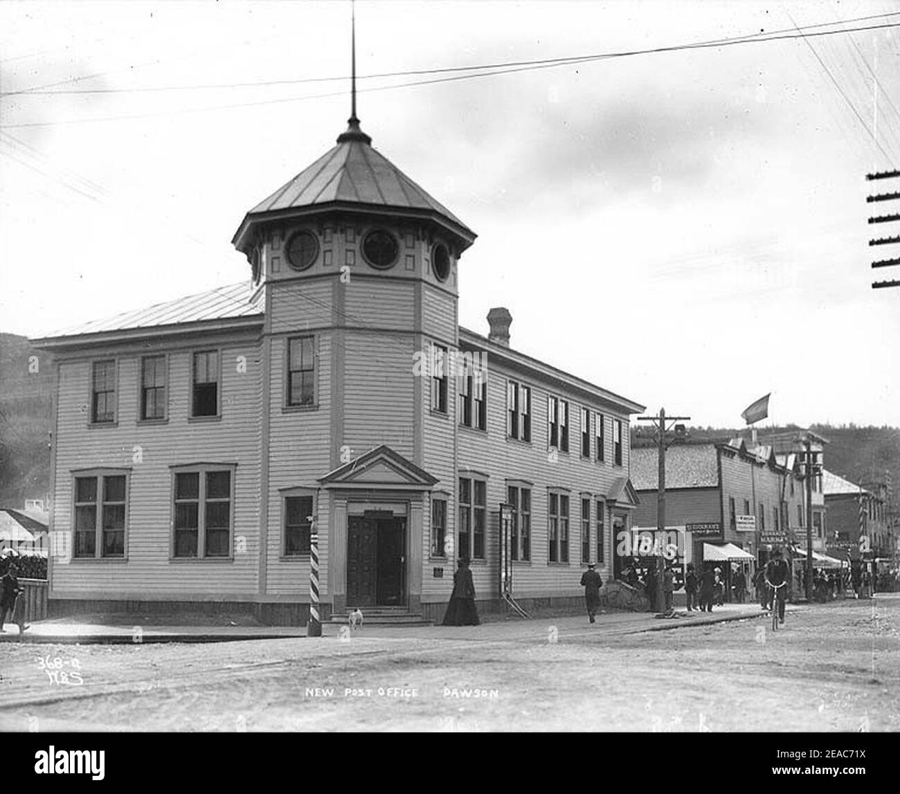 Nouveau bureau de poste, Dawson (territoire du Yukon), vers 1900 Banque D'Images