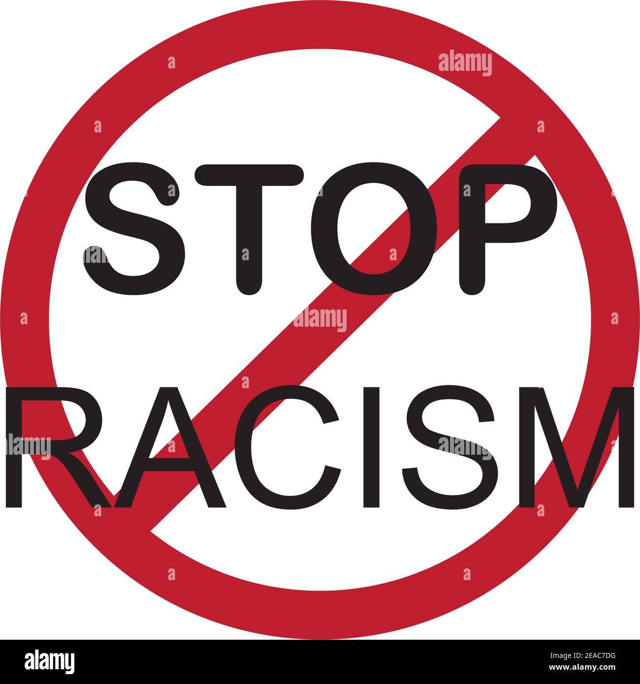 illustration vectorielle anti racisme logo modèle de conception, arrêter le racisme. Illustration de Vecteur