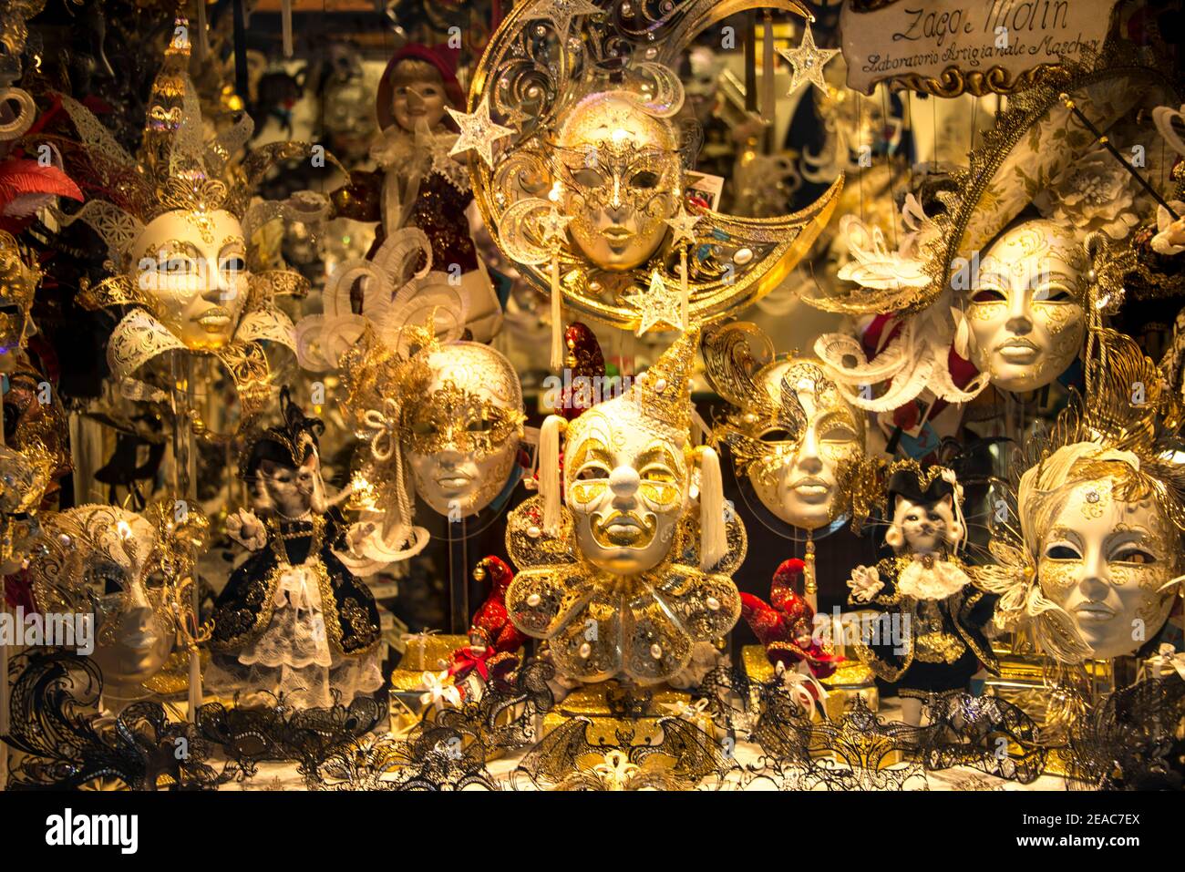 Masques et costumes, Venise Banque D'Images