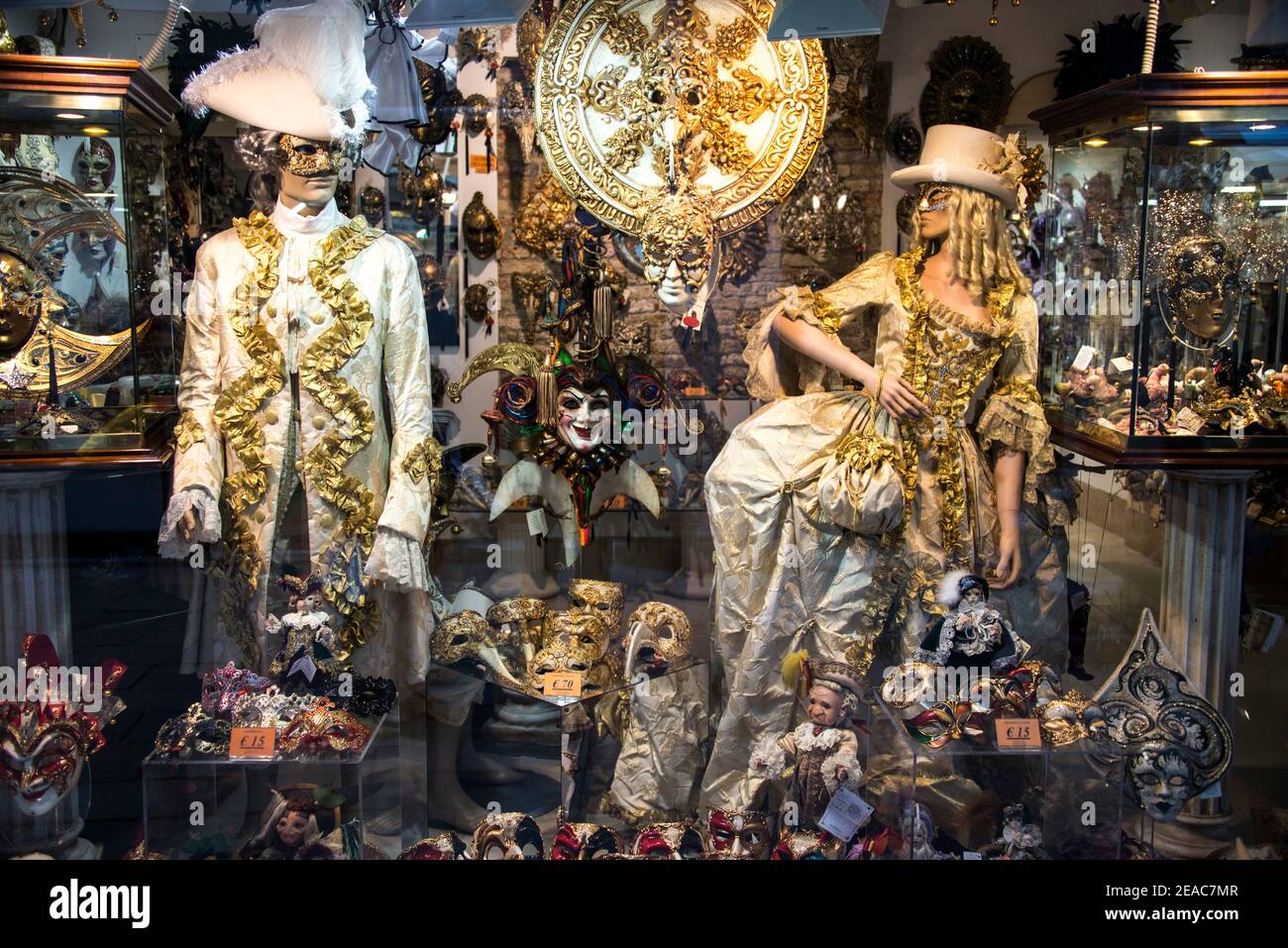 Masques et costumes, Venise Banque D'Images