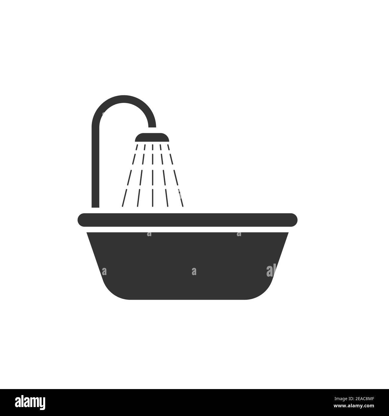 Icône d'une baignoire avec douche. Logo du magasin de plomberie et de  plomberie Image Vectorielle Stock - Alamy