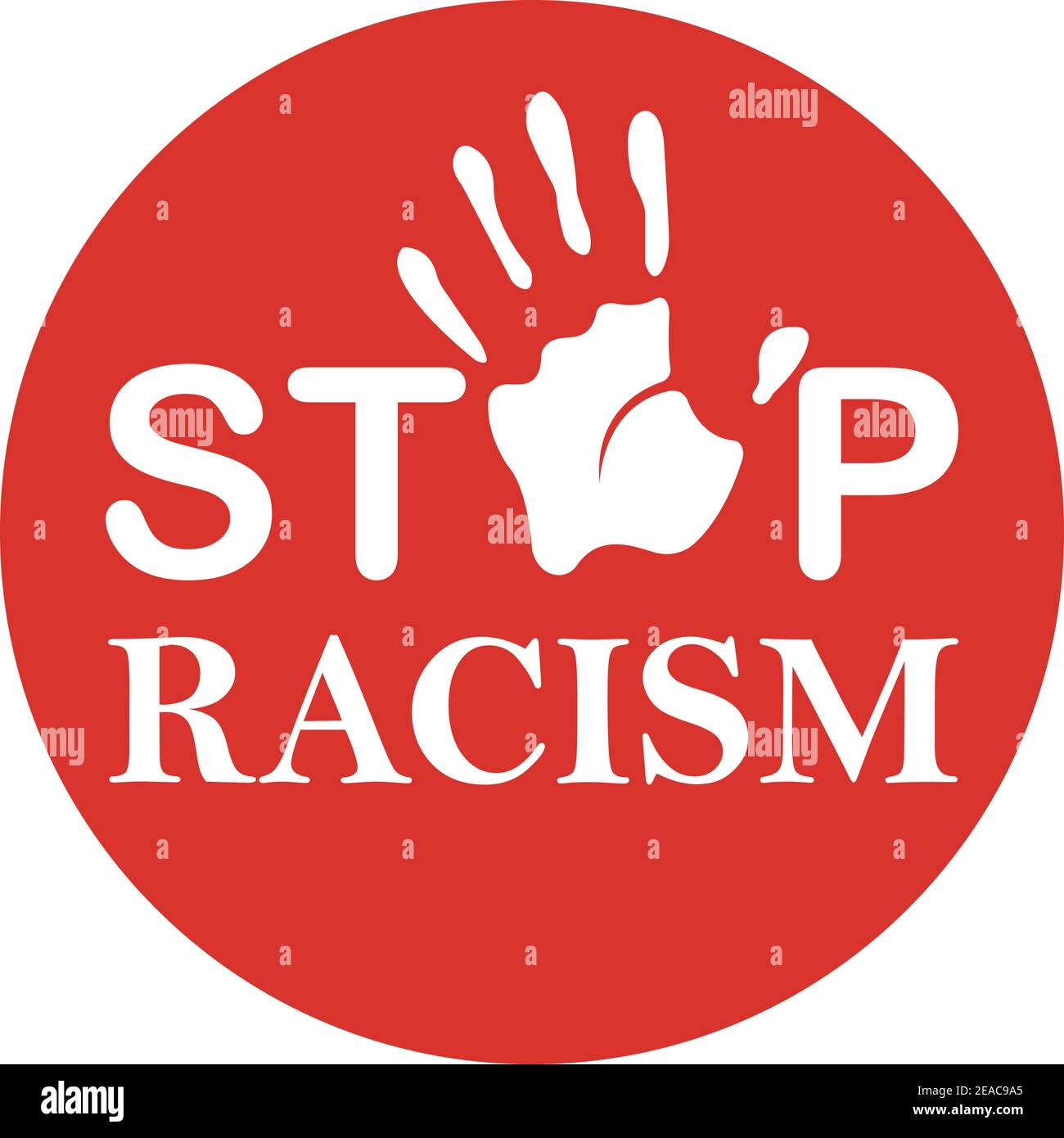 illustration vectorielle anti racisme logo modèle de conception, arrêter le racisme. Illustration de Vecteur