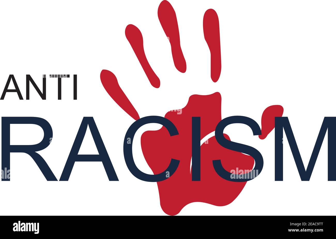 illustration vectorielle anti racisme logo modèle de conception, arrêter le racisme. Illustration de Vecteur