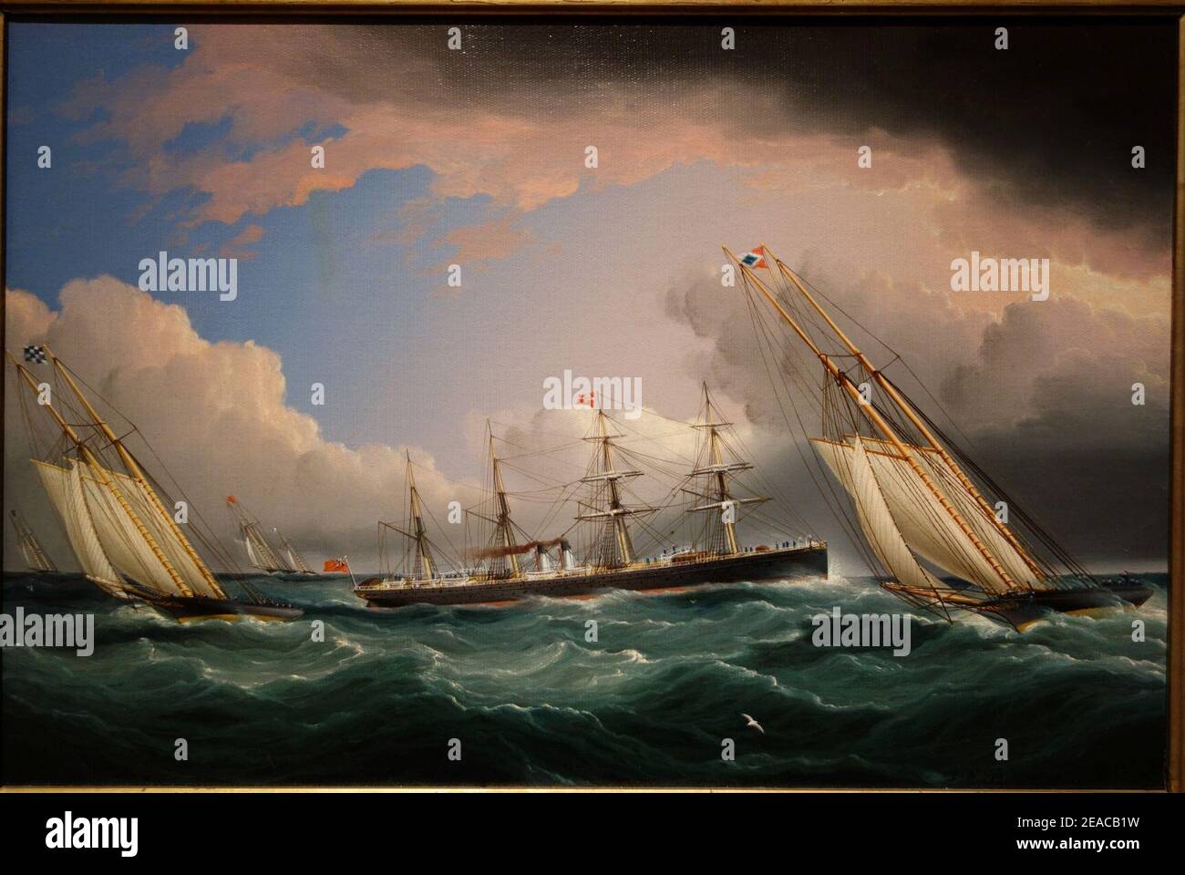 New York Yacht Club Race par James Edward Buttersworth, c. 1871, Banque D'Images