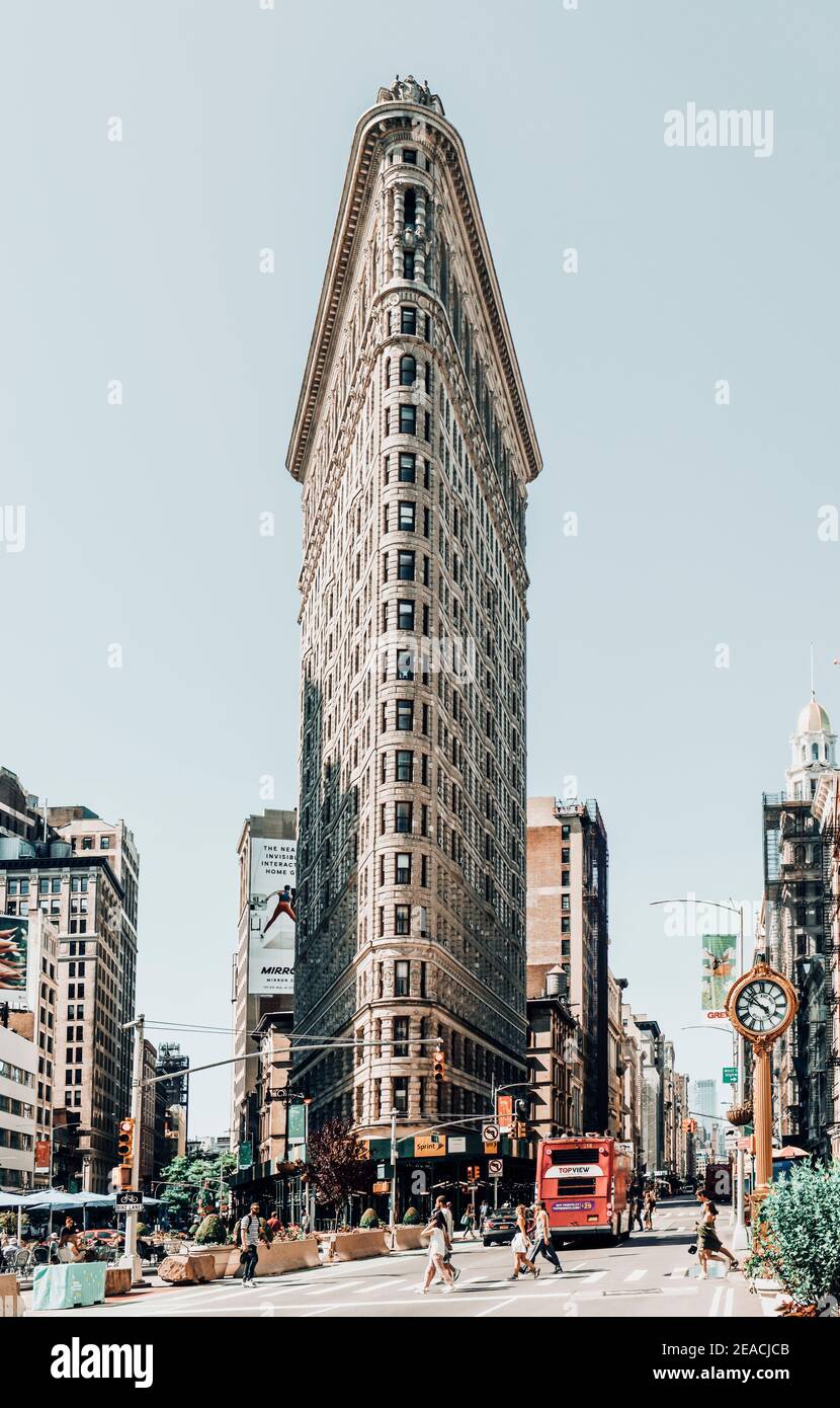 Flariron Building à Manhattan, au coin de la 5e Avenue Et New York Banque D'Images