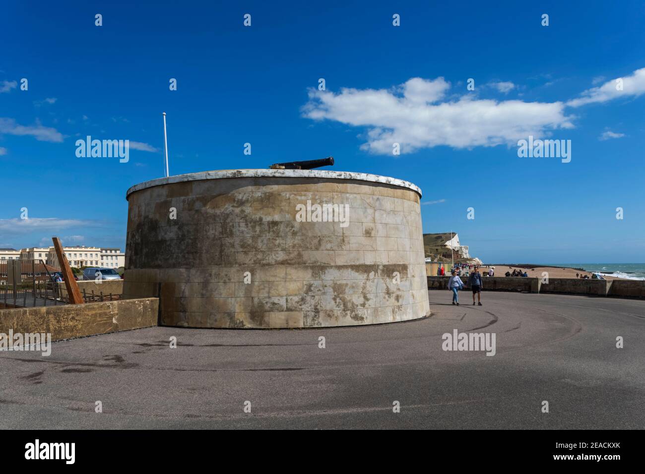 Angleterre, East Sussex, Seaford, Beach et Martello Tower Museum Banque D'Images