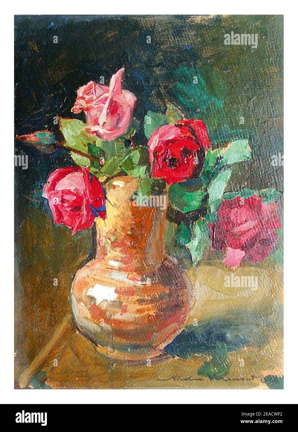 Nicolae Vermont - Trandafirii rosii. Banque D'Images