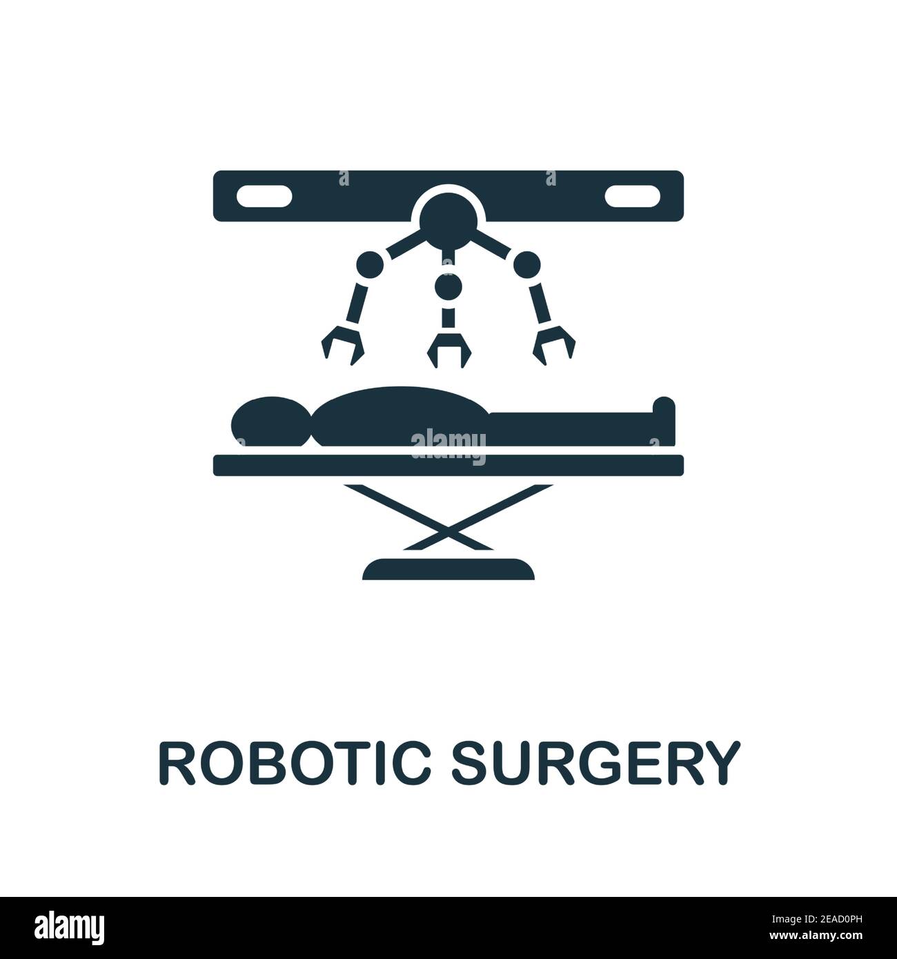 Icône chirurgie robotique. Élément simple de la collection de technologies. Icône Robotic Surgery monochrome remplie pour modèles, infographies et bannières Illustration de Vecteur