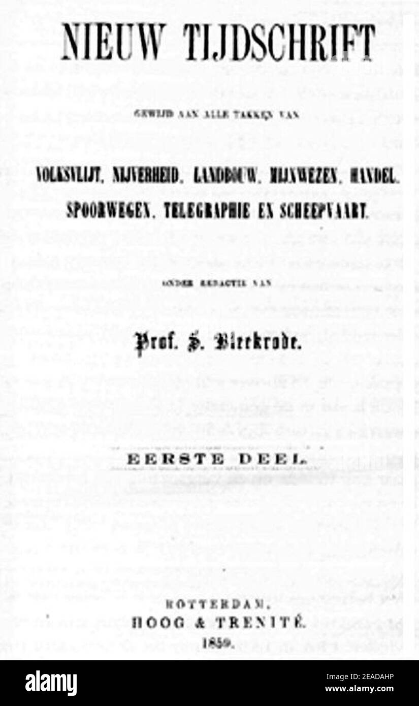 Nieuw tijdschrift gewijd aan alle takken van Volksvlijt, 1859. Banque D'Images