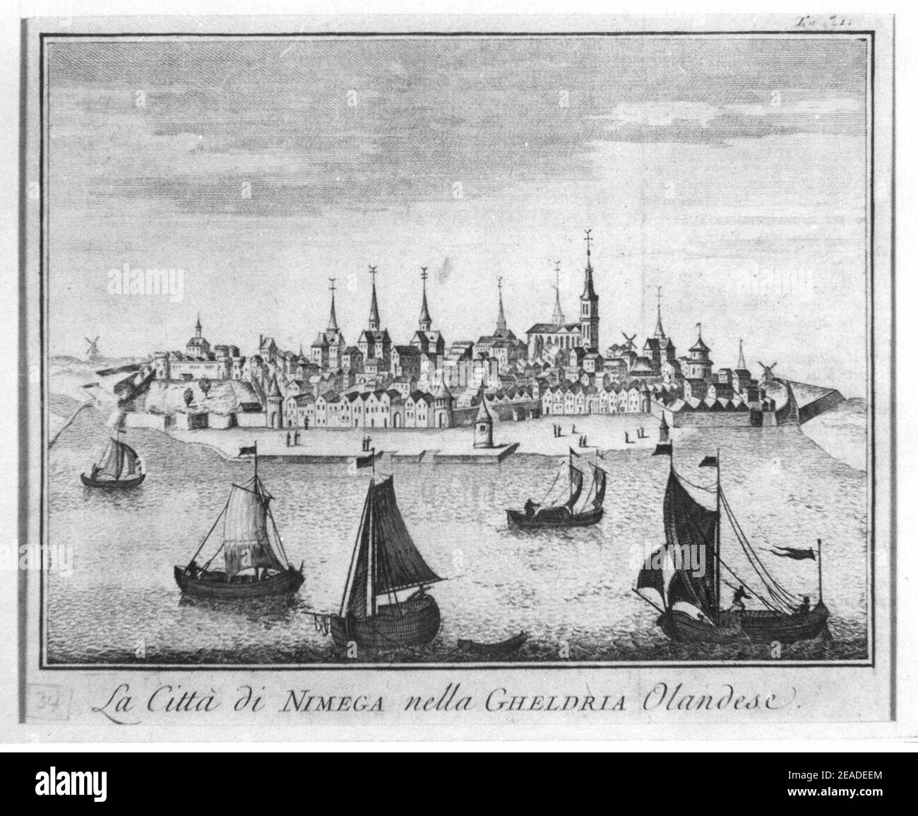 Nijmegen - la Citta di Namega nella Gheldria Olande... - F78609 - Van der Grinten. Banque D'Images