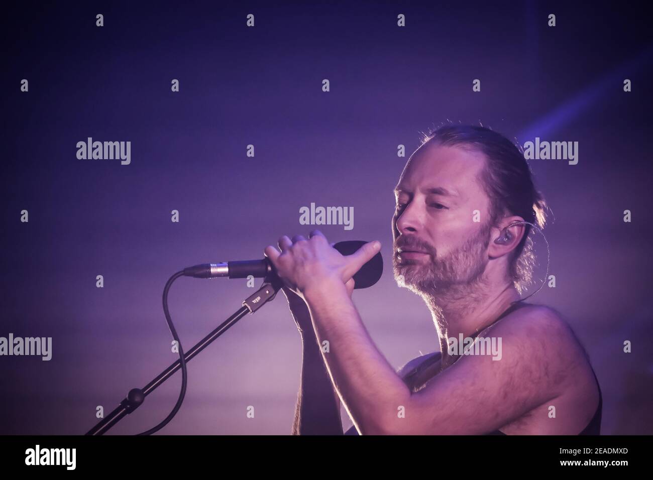 Thom Yorke d'atomes pour la paix vit sur scène à The Roundhouse à Londres Banque D'Images