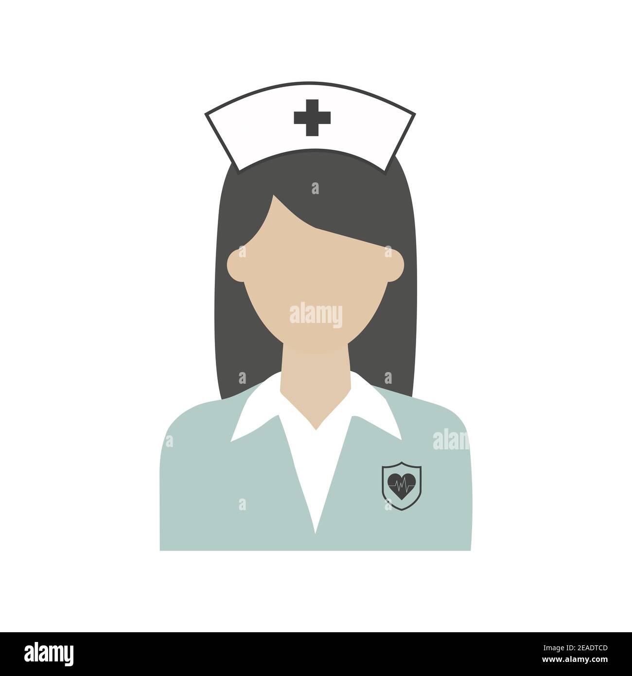 dessin vectoriel d'une infirmière sur fond blanc Illustration de Vecteur