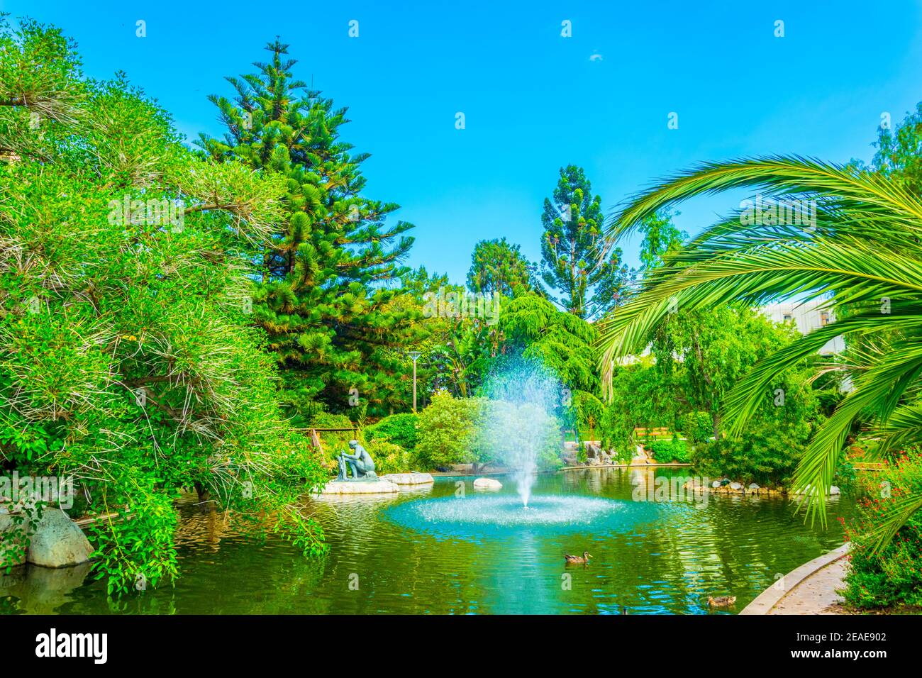Jardin aux Canards jardin à Monaco Banque D'Images