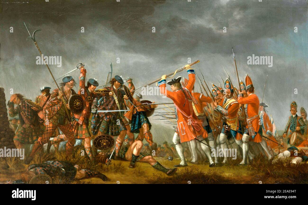 David Morier - la bataille de Culloden - un incident dans la rébellion de 1745 Banque D'Images
